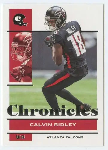Calvin Ridley Panini Chronicles football card with original gloss Falcons ID 48311