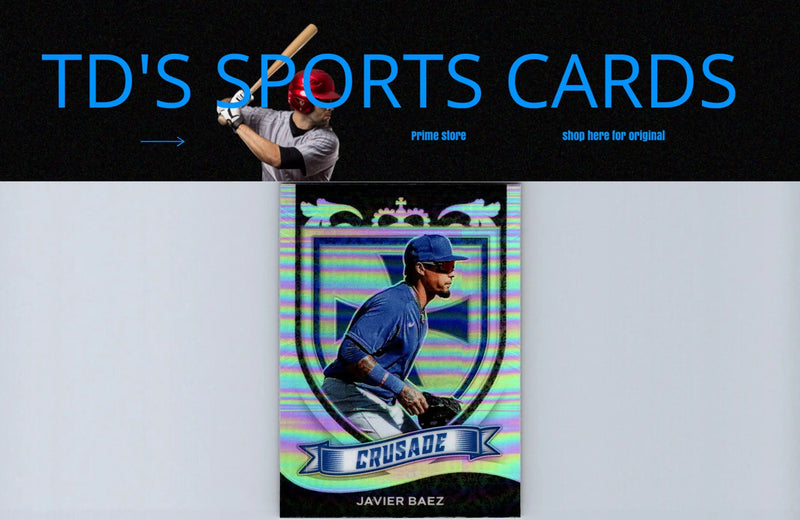 Javier Baez baseball card 2021 Panini Chronicles Baez Crusade Holo collectible