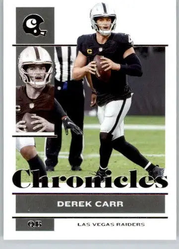 2021 Panini Chronicles Derek Carr football card with original gloss and NM-MT condition