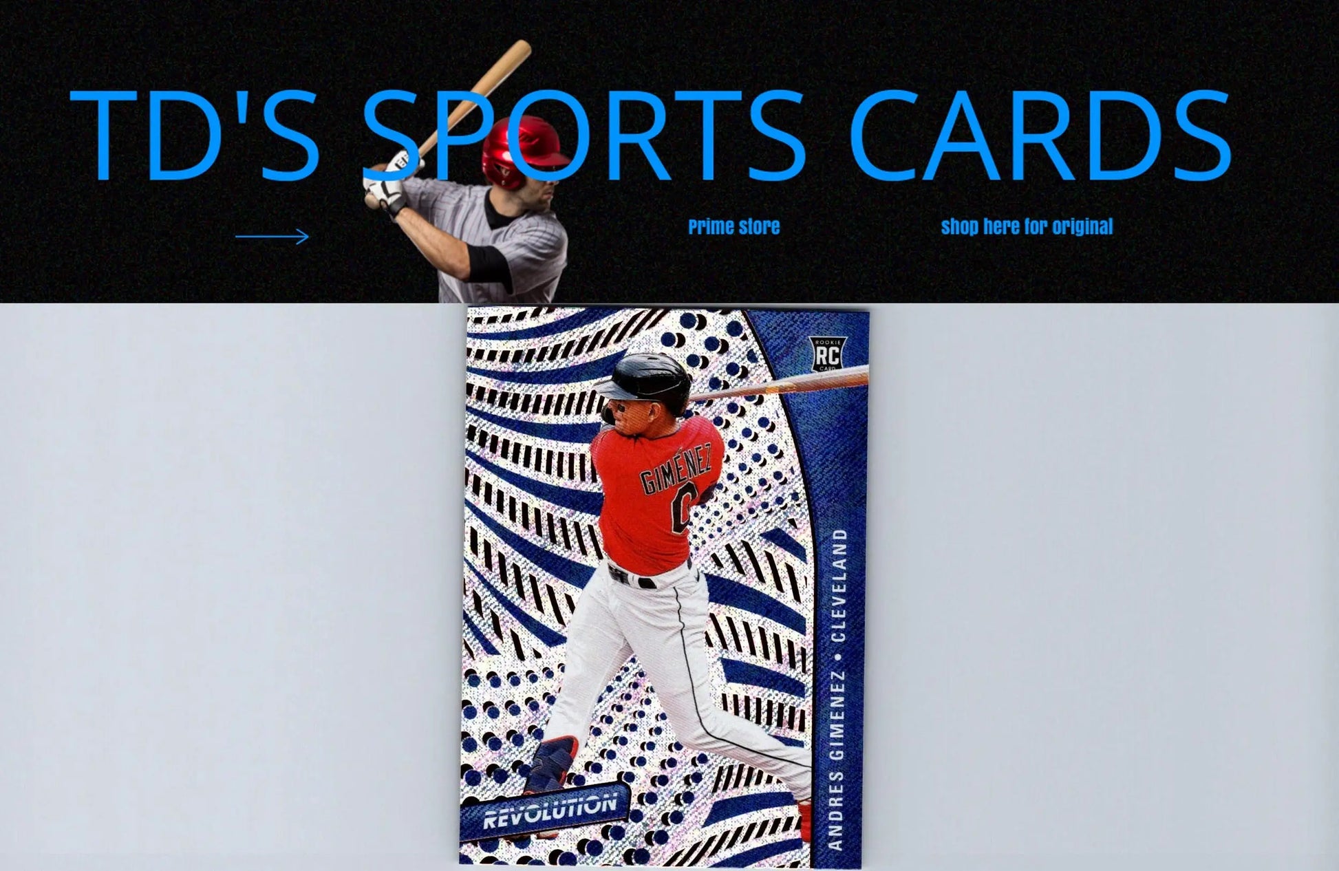 Andres Gimenez Revolution baseball card from 2021 Panini Chronicles product