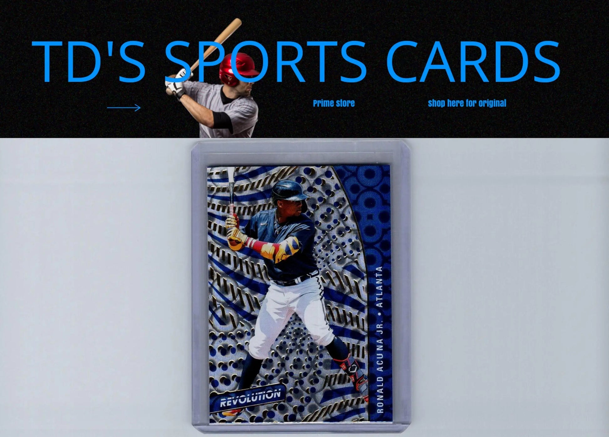 Ronald Acuna Jr. baseball card from Panini Chronicles Revolution Fractal set