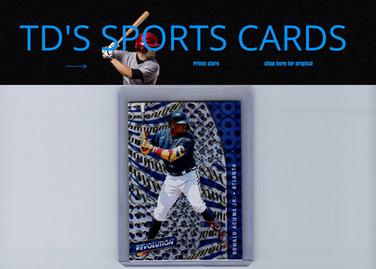 Ronald Acuna Jr. baseball card from Panini Chronicles Revolution Fractal set