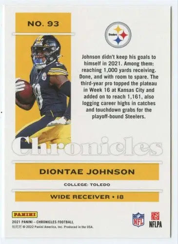 2021 Panini Chronicles #93 Diontae Johnson NM-MT Steelers ID:48351 - Football Card Single