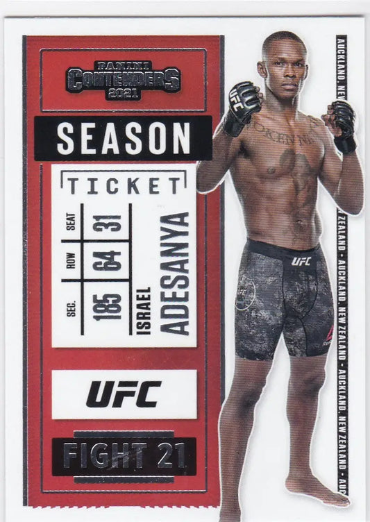 2021 Panini Chronicles Contenders #5 Israel Adesanya - UFC/MMA Card Single