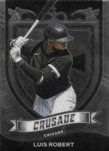 Luis Robert baseball card from 2021 Panini Chronicles Crusade series featuring White Sox