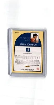 2021 Panini Chronicles Draft Picks #63 Jalen Johnson - Basketball Card Single