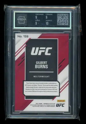 2021 Panini Chronicles Elite Asia Gold Gilbert Burns #159 1/8 RC AC 9.5 - Other