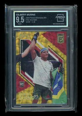2021 Panini Chronicles Elite Asia Gold Gilbert Burns #159 1/8 RC AC 9.5 - Other