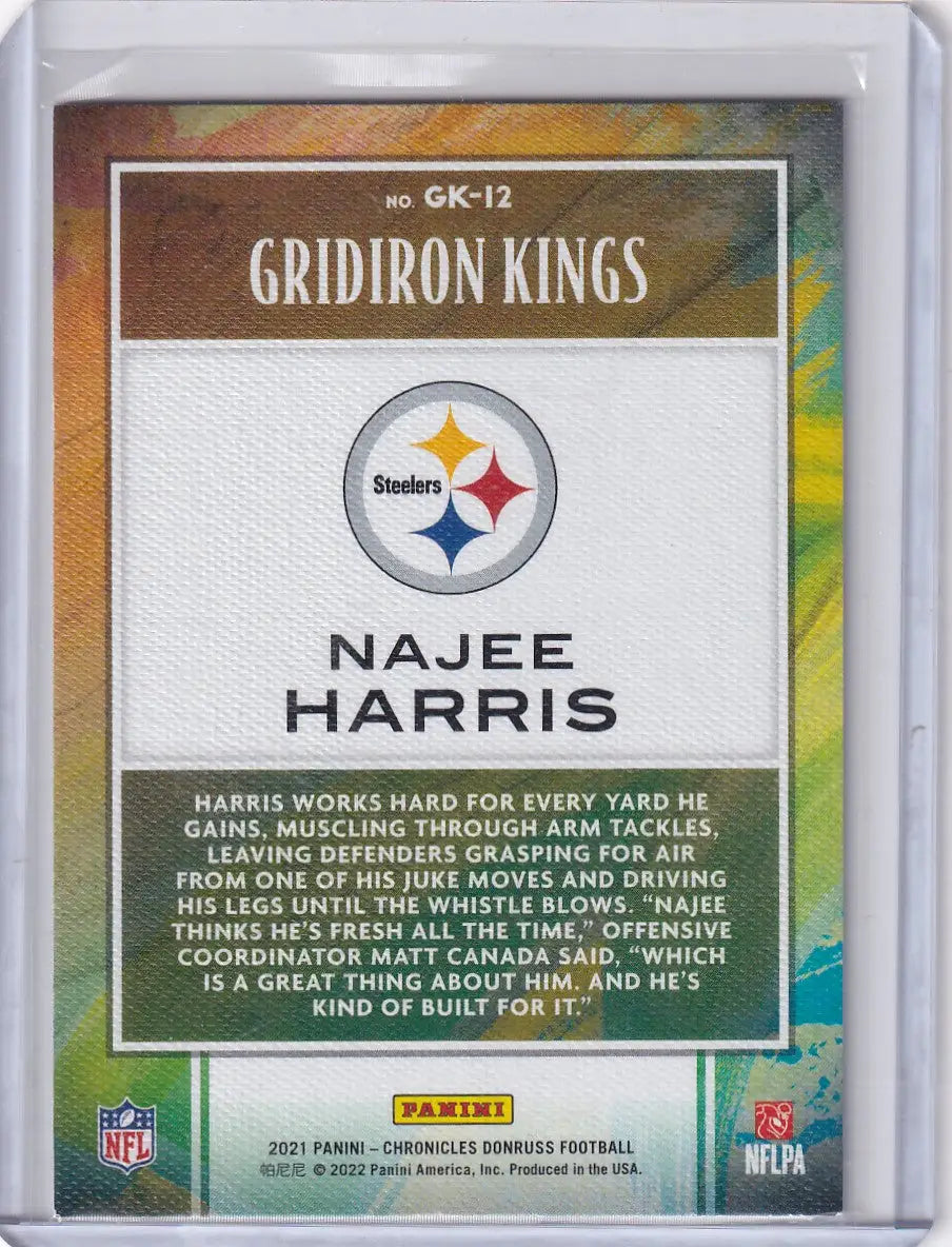 2021 Panini Chronicles #GK-12 Najee Harris - Pittsburgh Steelers - Football Card Single