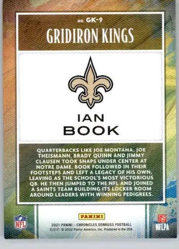 2021 Panini Chronicles Gridiron Kings #9 Ian Book NM-MT Saints ID:48306 - Football Card Single