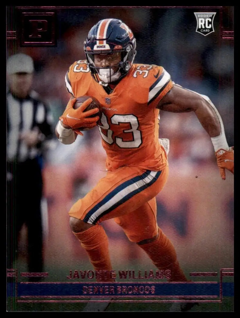 2021 Panini Chronicles - Panini Javonte Williams #PA-16 Pink (RC) - Football Card Single