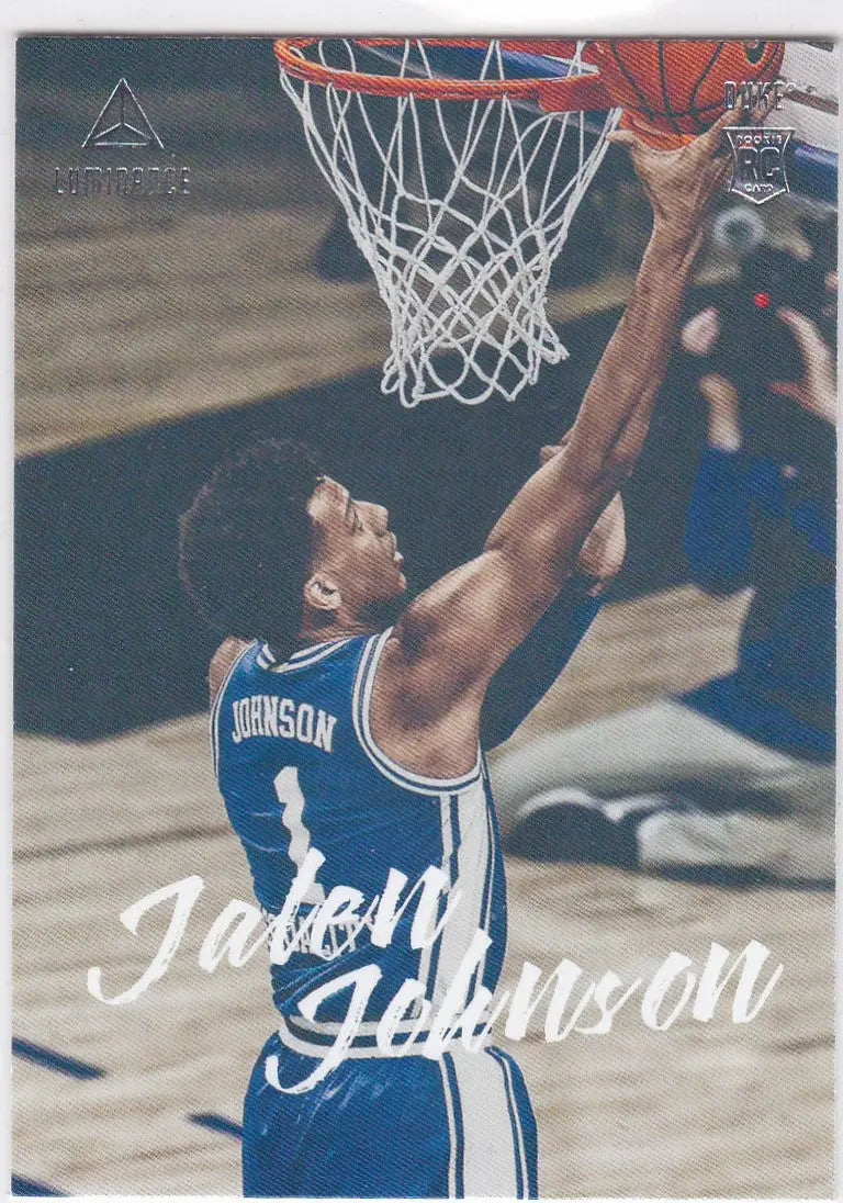 Basketball trading card of Jalen Johnson RC Duke in Panini Chronicles Luminance