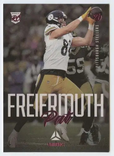 Pat Freiermuth football card from 2021 Panini Chronicles Luminance Update Rookies