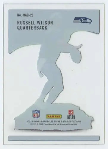 Russell Wilson football card from Panini Chronicles Magnitude with original gloss