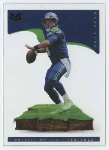 Russell Wilson football card from Panini Chronicles Magnitude with original gloss