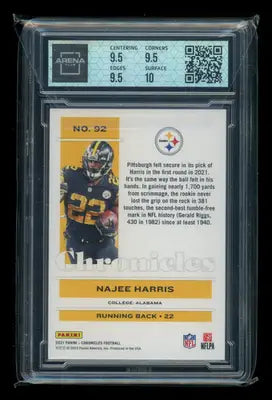 2021 Panini Chronicles Najee Harris #92 RC Football Arena Club 10 - Football Card Single