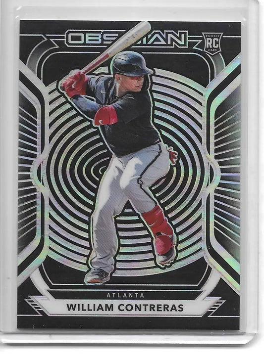 2021 Panini Chronicles Obsidian Base #48 William Contreras RC Braves (414) - Baseball Card Single