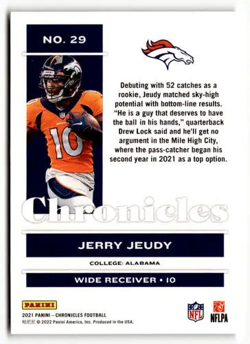 2021 Panini Chronicles Pink #29 Jerry Jeudy NM-MT Broncos ID:48290 - Football Card Single