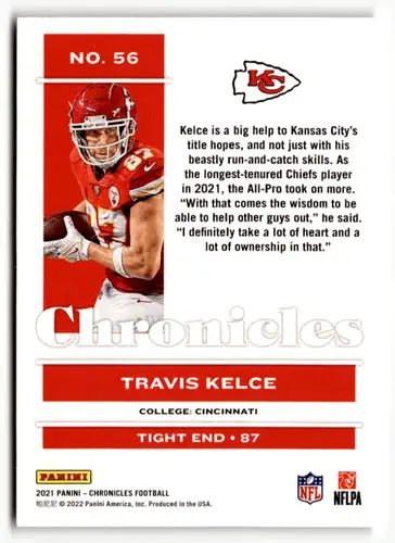 2021 Panini Chronicles Pink #56 Travis Kelce NM-MT Chiefs ID:48296 - Football Card Single