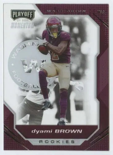 Dyami Brown rookie card from Panini Chronicles Playoff Momentum series