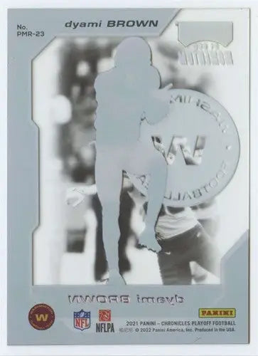 Dyami Brown football card from Panini Chronicles Playoff Momentum Rookies series