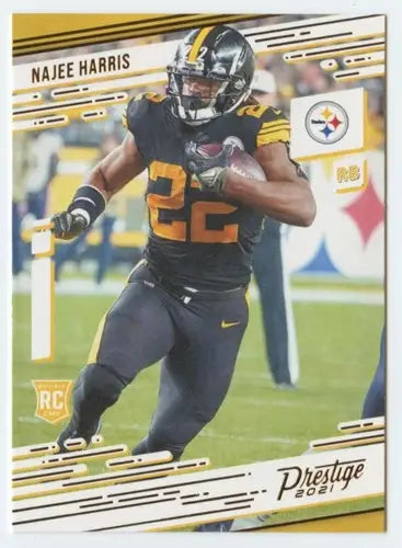 2021 Panini Chronicles Prestige Rookies Najee Harris football card with original gloss
