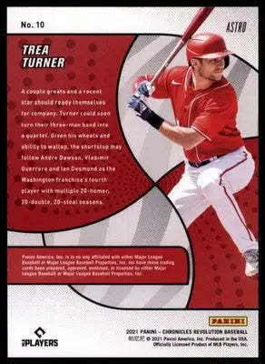 2021 Panini Chronicles - Revolution Astro Trea Turner 10 Washington Nationals NM - Baseball Card Single