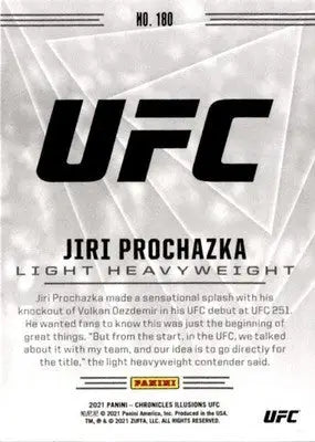 2021 Panini Chronicles UFC #180 Jiri Prochazka Pink - UFC/MMA Card Single