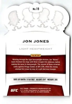 2021 Panini Chronicles UFC #19 Jon Jones Die Cut - UFC/MMA Card Single