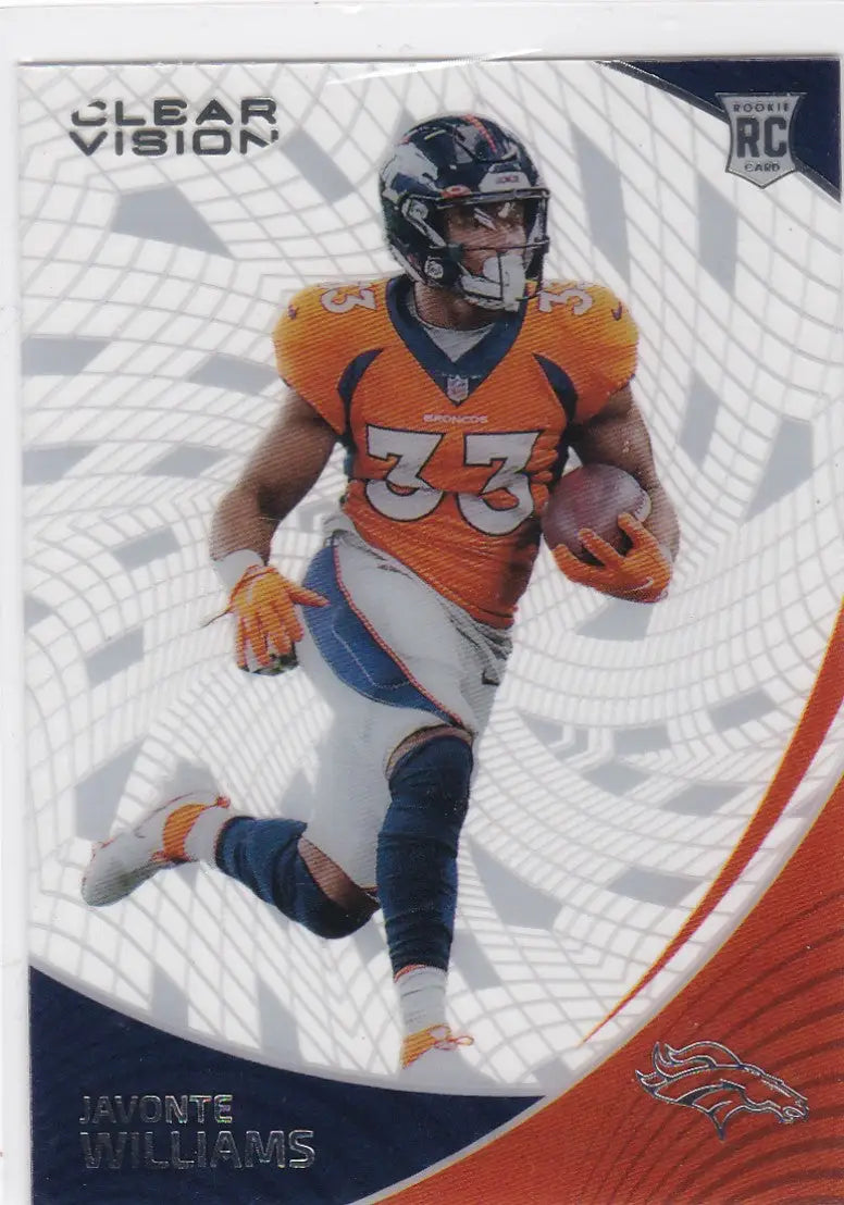 2021 Panini Clear Vision #CVR-18 Javonte Williams RC Denver Broncos - Football Card Single