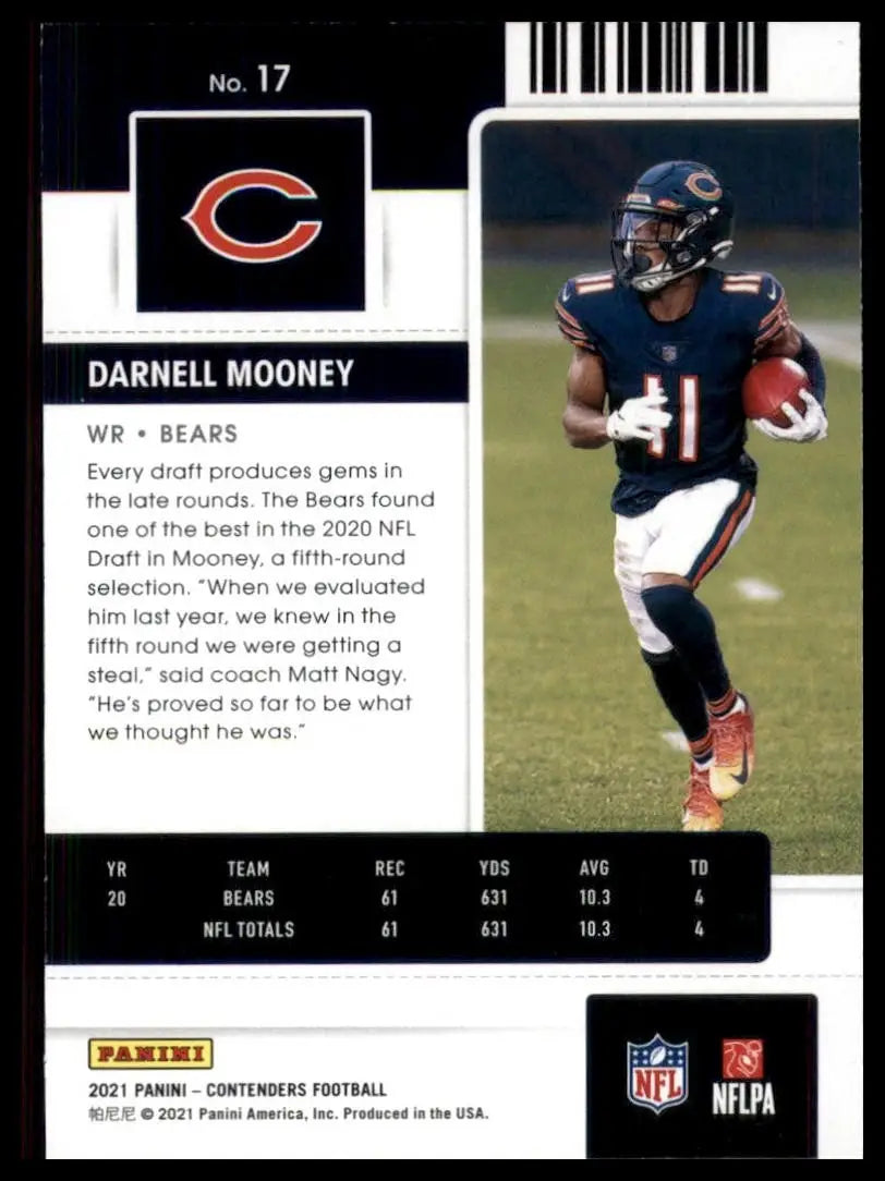 2021 Panini Contenders - Darnell Mooney #17 - Football Card Single