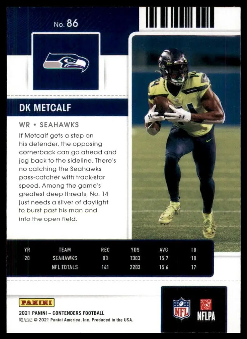 2021 Panini Contenders - DK Metcalf #86 - Football Card Single