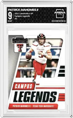 Graded Patrick Mahomes II Texas Tech football card from Panini Contenders Draft Picks