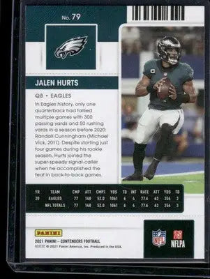 2021 Panini Contenders Football Jalen Hurts #79 Football - Football Card Single