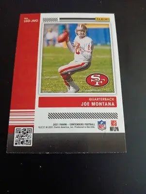 2021 Panini Contenders - Legendary Contenders Joe Montana #LGD-JMO. 49ers. NRMT+