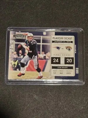 2021 Panini Contenders #PLT-TOM Tom Brady Playoff Tickets - Football Card Single