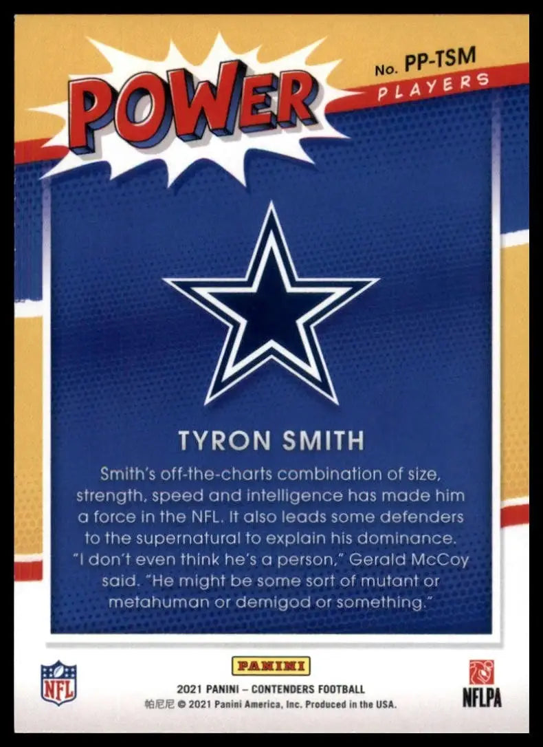 2021 Panini Contenders - Power Players Tyron Smith #PP-TSM - Football Card Single