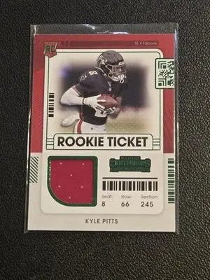 2021 Panini Contenders #RTS-KPI Kyle Pitts Rookie Ticket Swatches - Football Card Single