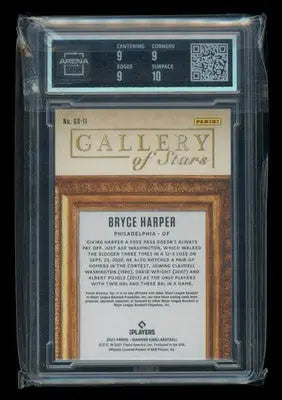 2021 Panini Diamond Kings Gallery of Stars Bryce Harper #GS-11 Arena Club 9.5