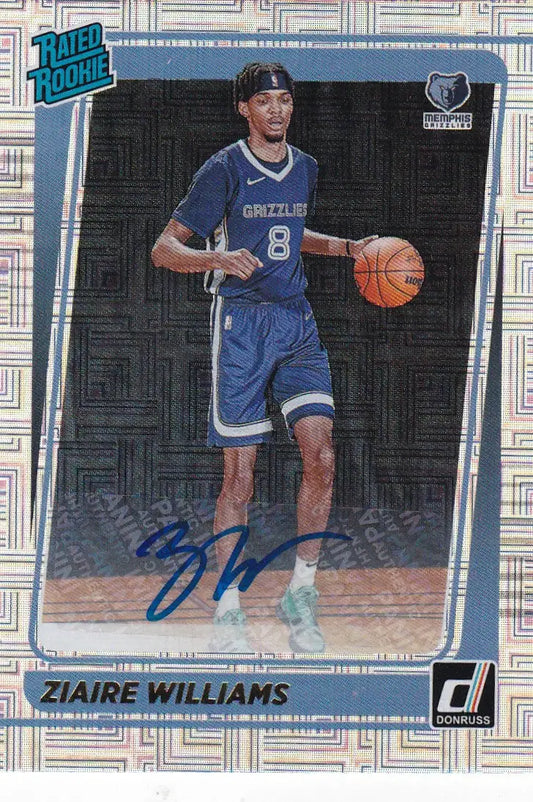 2021 PANINI DONRUSS #248 ZIAIRE WILLIAMS AUTO- MEMPHIS GRIZZLIES - Basketball Card Single
