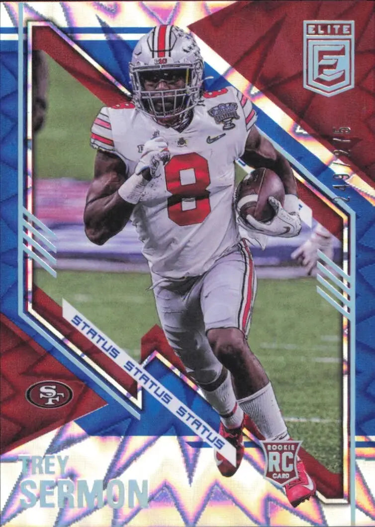 2021 Panini Donruss Elite Explosion #134 Trey Sermon /275 Rookie SF 49ers Card - Football Card Single