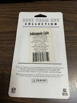2021 Panini Donruss Factory Team Set Indianapolis Colts (11) with Rookies - Football Card Box