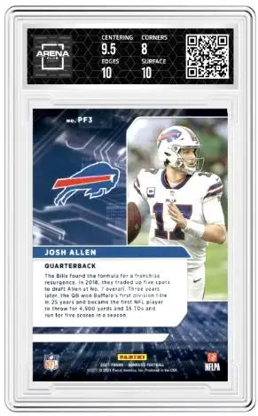 2021 Panini Donruss Josh Allen #PF3 Football Arena Club 8.5 - Football Card Single