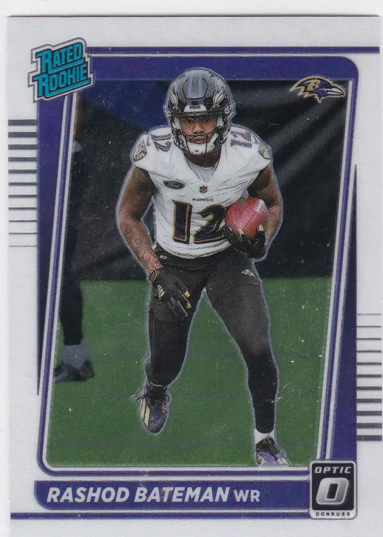 2021 Panini Donruss Optic #210 Rashod Bateman Rated Rookie Baltimore Ravens - Football Card Single