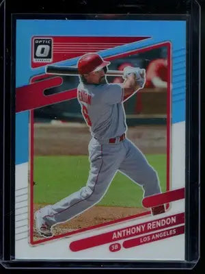 2021 Panini Donruss Optic Anthony Rendon #132 Carolina Blue Baseball - Baseball Card Single