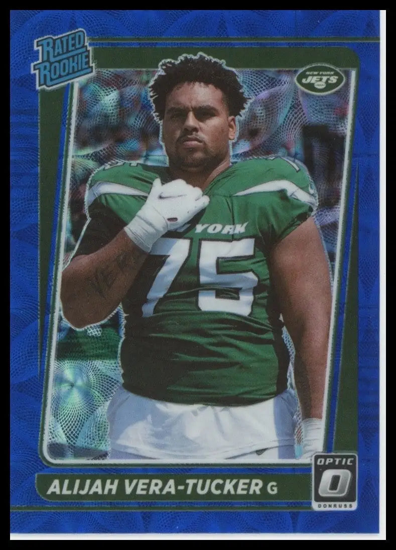 2021 Panini Donruss Optic Blue Scope Alijah Vera Tucker Rookie 264 New York Jets