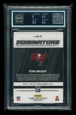 2021 Panini Donruss Optic Dominators Tom Brady #DM-TB Football Arena Club 9.5 - Football Card Single