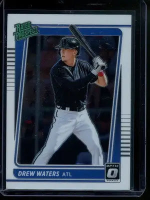 2021 Panini Donruss Optic Drew Waters #RP21 Rated Prospect Baseball - Baseball Card Single
