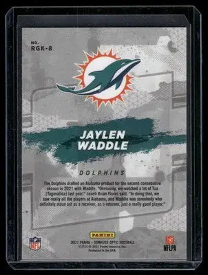 2021 Panini Donruss Optic Gridiron Kings Rookies Jaylen Waddle #RGK-8 Football - Football Card Single