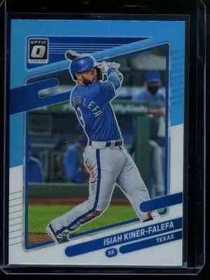 2021 Panini Donruss Optic Prizm Isiah Kiner-Falefa #116 Carolina Blue Prizm - Baseball Card Single